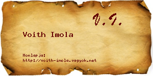 Voith Imola névjegykártya